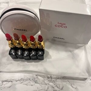 CHANEL Rouge Coco Lipstick Collection - Red, Pink, Brown